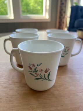 Corningware Corelle Rosemarie mugs cups - Set of 4